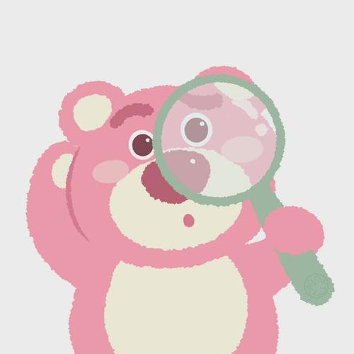 草莓熊卡通头像可爱呆萌(草莓熊的头像 可爱卡通图片)