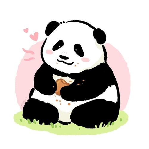 熊猫头卡通头像图片可爱(熊猫可爱卡通头像图片大全)