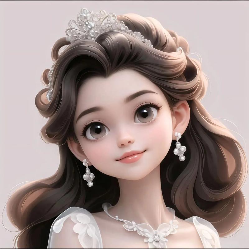戴王冠的公主卡通图片头像(皇冠公主头像卡通)