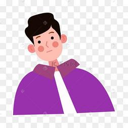 紫色上衣男头像(浅蓝色短袖的男头像)