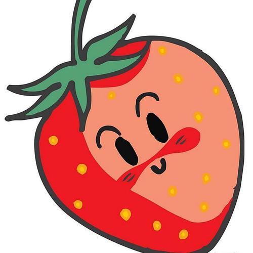 彩色草莓头像(草莓头像粉色系)