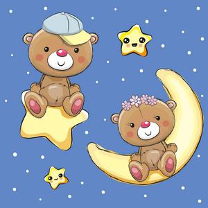 小熊陪你看星星看月亮的头像(有月亮和星星的头像)