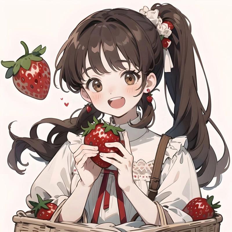 草莓可爱的女生头像(女生草莓头像)