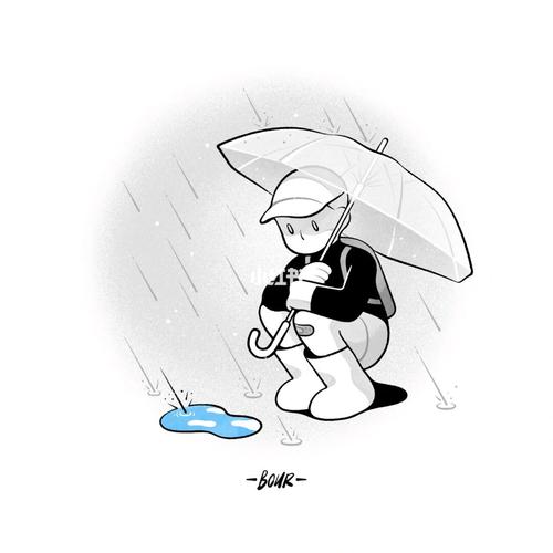 卡通有雨头像大全(夏天下雨卡通头像)