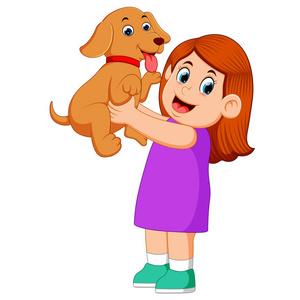 抱着狗的女士头像卡通情侣(女生抱着狗狗的情侣头像真人)