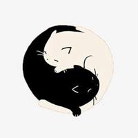 动漫猫咪头像情侣黑白(情侣头像卡通猫咪黑白系)