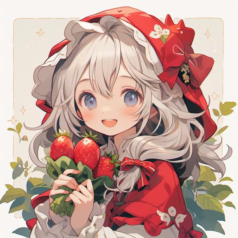 草莓可爱的女生头像(女生草莓头像)