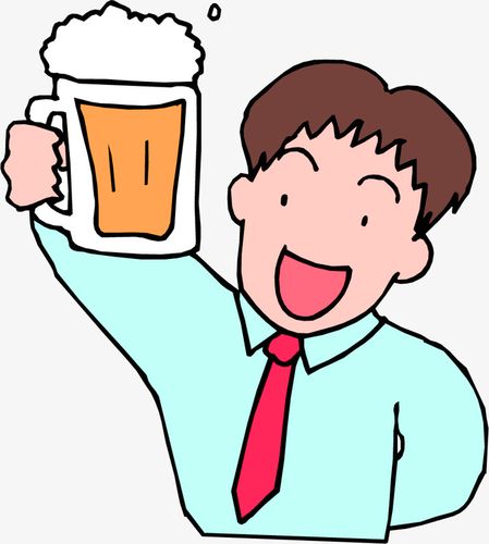 卡通头像喝啤酒(喝汽水的卡通头像)