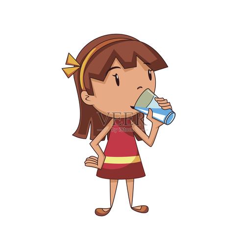 小姑娘喝矿泉水头像(一个小女孩喝矿泉水头像)