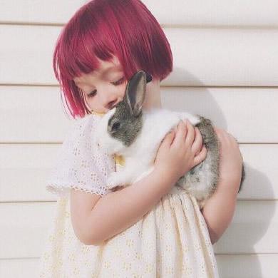 头像小孩和兔子(兔子宝宝情侣头像)