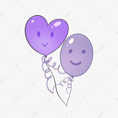 两个紫色气球头像(气球头像图片2024)