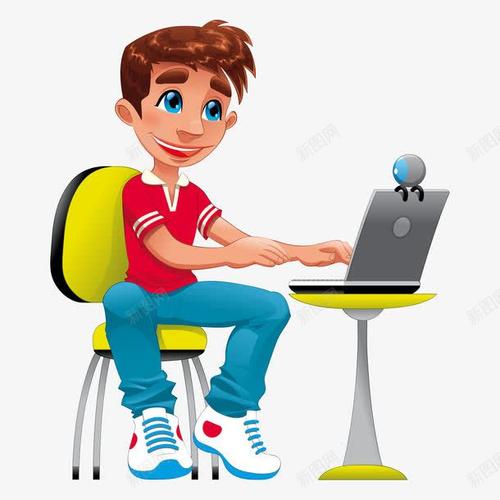玩笔记本电脑的男生头像(男生电脑背景头像)
