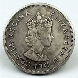 银色英国女王头像硬币(英国女王头像硬币价格)