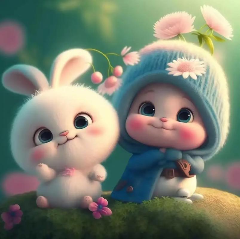 兔子头像情侣一对(兔子情侣头像一左一右)