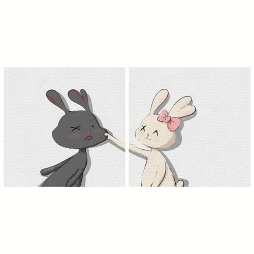 情侣头像头上有兔子(情侣带有兔子的头像)