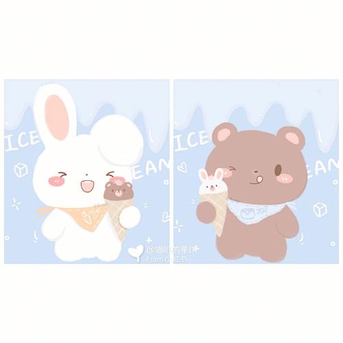 兔子和小熊头像(熊和兔子情侣头像图)