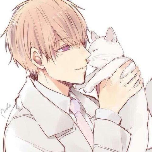 抱着猫的男生帅气卡通头像(一个男孩抱着猫的卡通头像帅气)