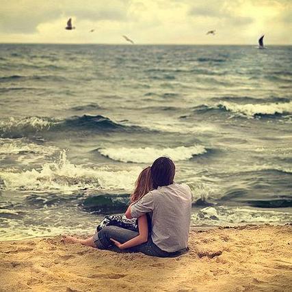 情侣头像图片海边