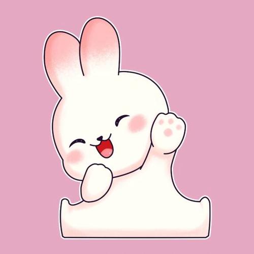 可爱小兔子系列卡通头像(粉色小兔子头像卡通)