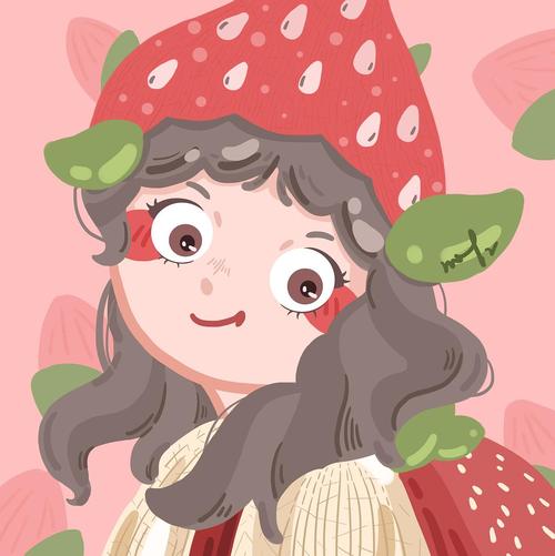 带草莓的女生头像(草莓女孩的专属头像)