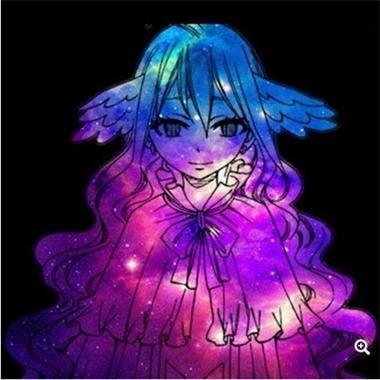 女生紫色梦幻星空头像动漫图片(星空紫色高颜值头像女生动漫)
