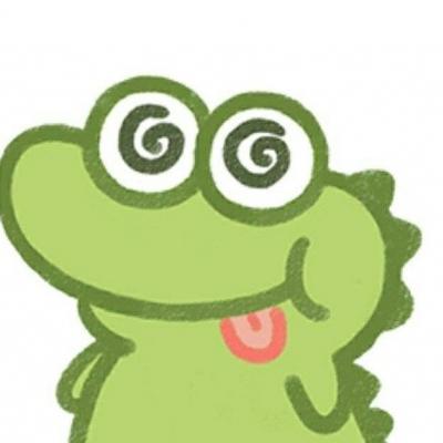 绿色青蛙头像带草(绿色青蛙头像彩色版)