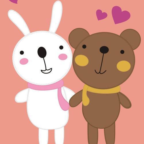 小棕熊和小白兔的情侣头像(小白熊和小棕熊是情侣头像)