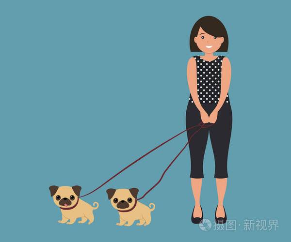 女生和两只小狗头像(女生抱着一只小狗头像)