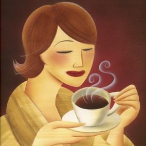 喝咖啡的女人的优雅头像(世上最好的女生头像)