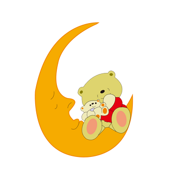 小熊怀抱月亮的头像(流泪的小熊头像)