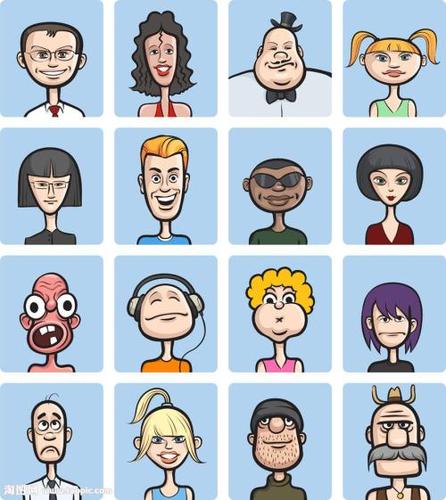 500个卡通人物头像(成熟男人卡通图片)