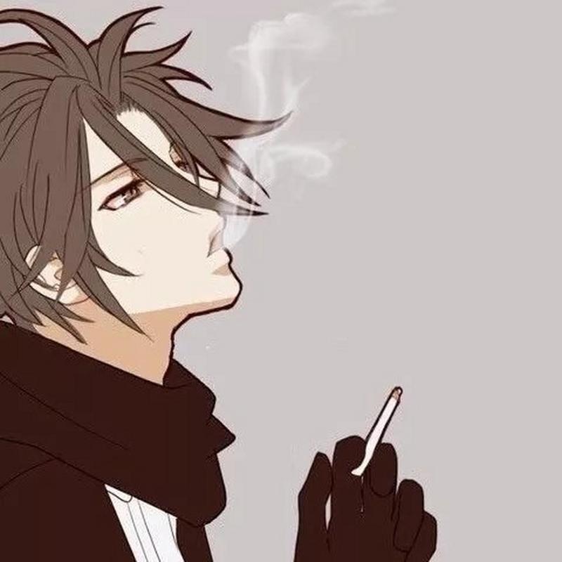 抽烟的男生头像动漫帅气(好看男生动漫头像抽烟)