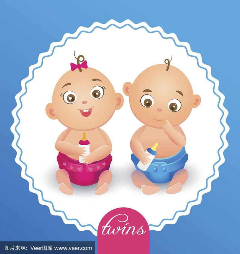 单独双胞胎男孩卡通头像(双胞胎男孩卡通头像和母亲)