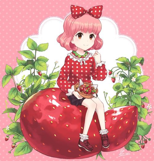 带草莓的女生头像(草莓女孩的专属头像)