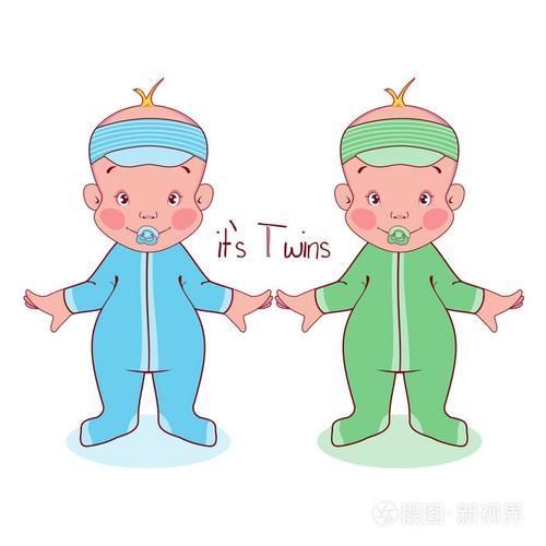 单独双胞胎男孩卡通头像(双胞胎男孩卡通头像和母亲)