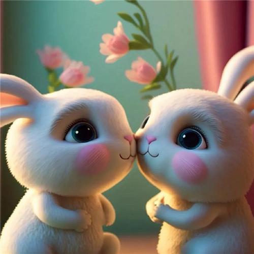 唯美兔子情侣头像(兔子专属情侣头像)