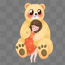 抱着熊的女生qq头像可爱(可爱小熊的头像女生)