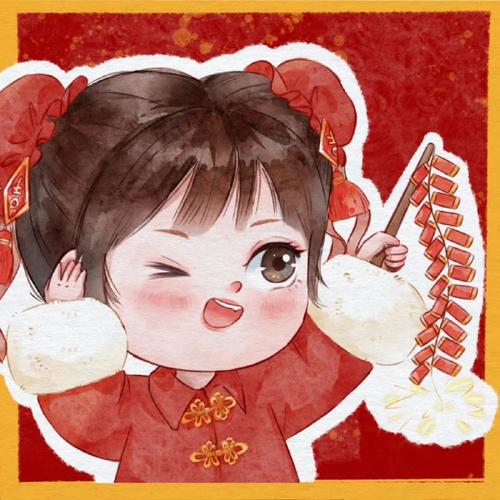 春节女头像红(新春的女头像)