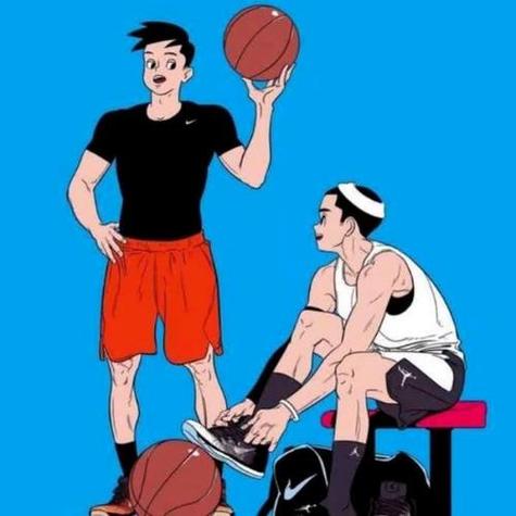 卡通篮球球星头像兄弟(篮球明星卡通头像睡觉)