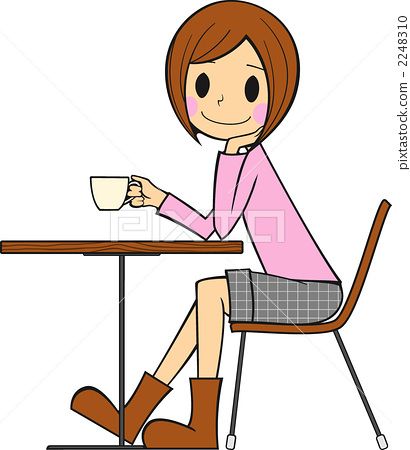 喝咖啡的女人卡通头像(拿咖啡女孩的图片头像)