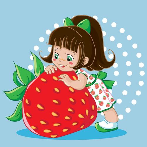 草莓头像女生可爱小清新(可爱草莓头像卡通女图文)