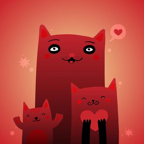 红色小猫头像(猫头像男生专用版)