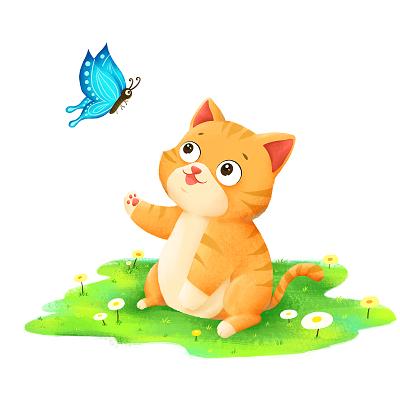 蝴蝶与猫的头像(花与猫的头像图片)