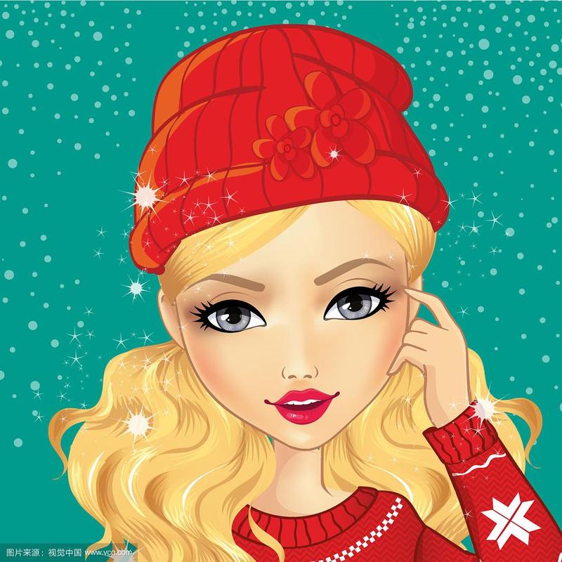 戴红色帽子的女孩卡通头像(戴红色棒球帽子的女生头像)