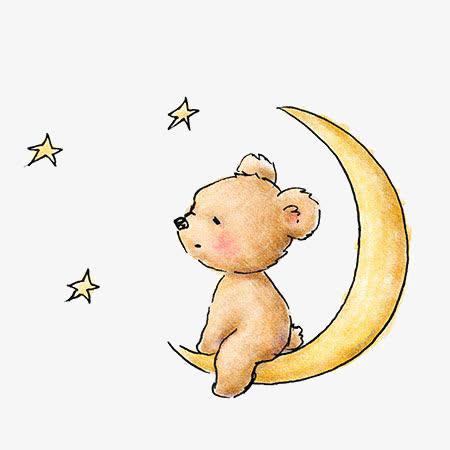 小熊陪你看星星看月亮的头像(有月亮和星星的头像)