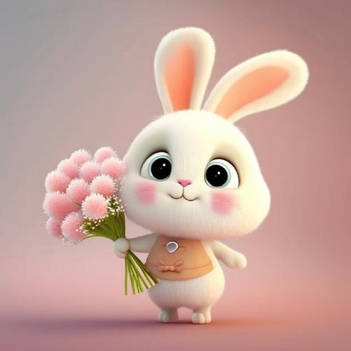最近很火的兔子头像情侣粉色(粉色兔子情侣头像一左一右)