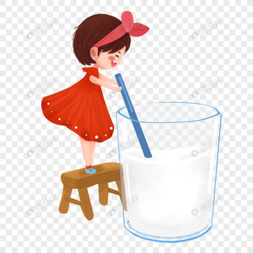 喝牛奶的卡通女生头像(喝汽水的卡通头像女)