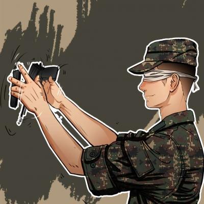 军人头像男侧面卡通(男生头像军人高级质感可直接取图)