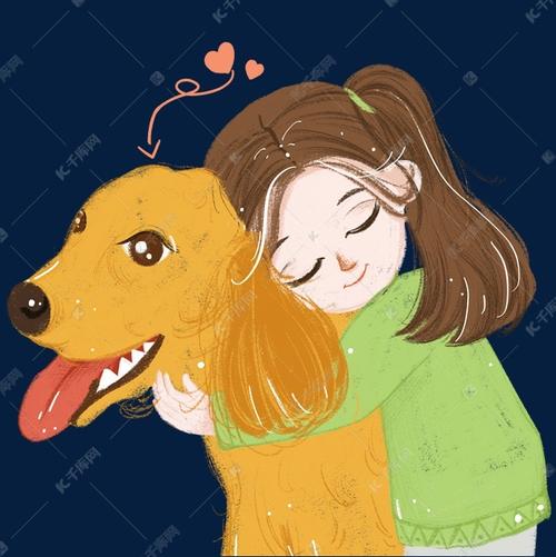 一个女生抱狗的头像橙色(一个女生抱着白色小狗的情侣头像)