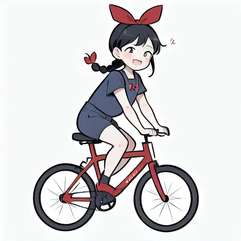 骑自行车女头像